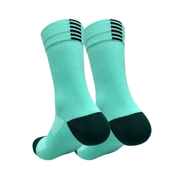 Chaussettes de cyclisme et de course à séchage rapide, mi-mollet, pour hommes et femmes, sport et fi