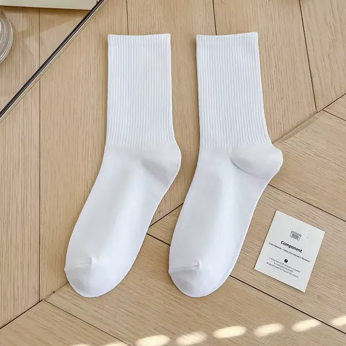 Chaussettes en coton Harajuku pour hommes et femmes, chaussettes souples et respirantes, chaussettes