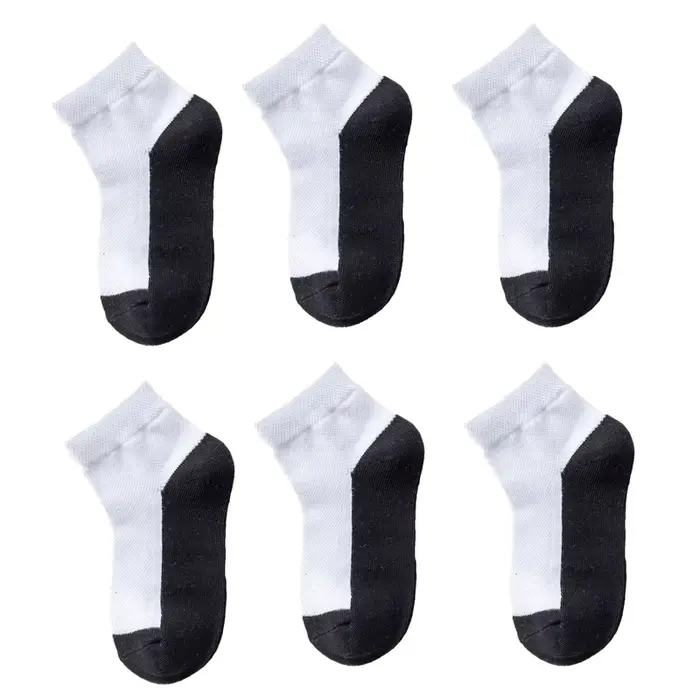 6 paires de chaussettes en coton pour enfants, garçons et filles, chaussettes de Sport pour bébés et