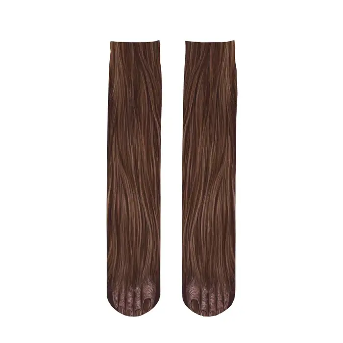 Funny Tiger Leopard Skin Socks For Women Elastic Multiple Choice Animal Paws Unisex Nylon Stockings 
