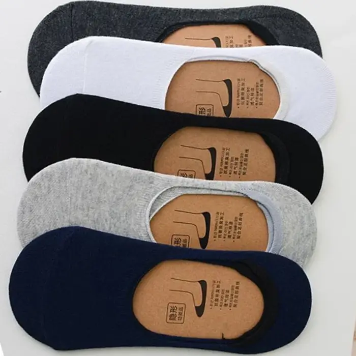 5 paires de chaussettes bateau en coton pour hommes