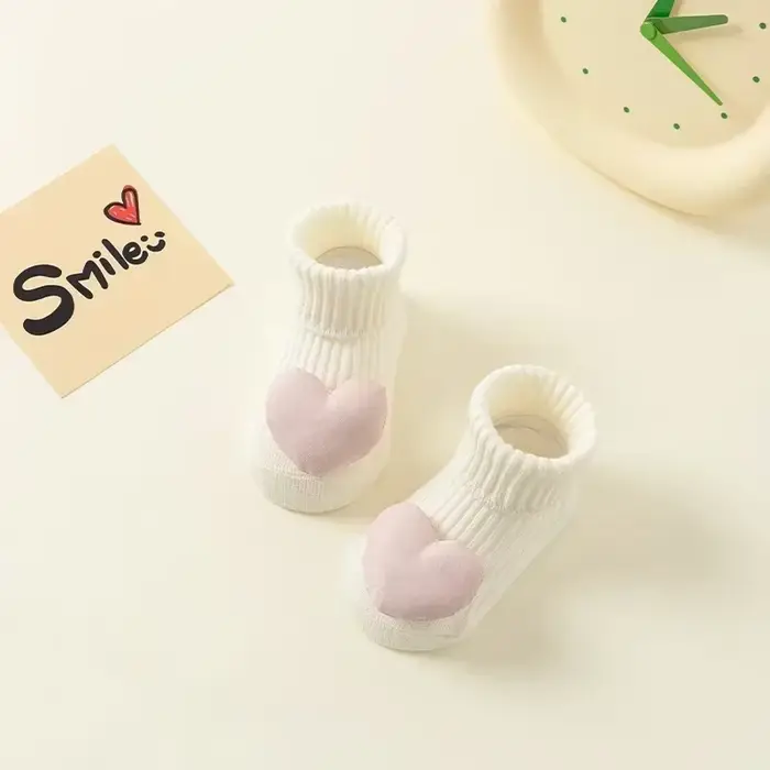 Chaussettes antidérapantes pour bébé de 0 à 3 ans, chaussettes de sol pour nouveau-né, poupée 3D, de