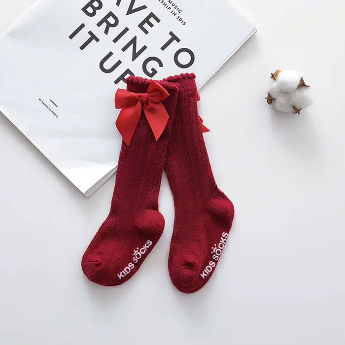 Chaussettes longues et douces en dentelle de coton pour bébés filles, vêtements d'été pour enfants, 