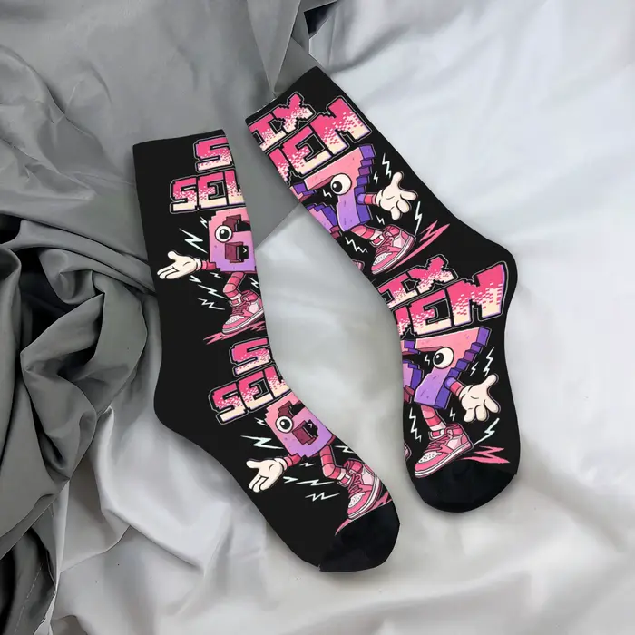 Chaussettes de mode pour hommes, décontractées, thème Meme Kids Six Seven Italian Brainrot 67, pour