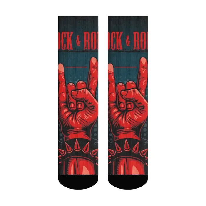 ROCK & ROLL Street Hip-Hop chaussettes pour hommes nouveauté drôle heureux équipage chaussettes Styl