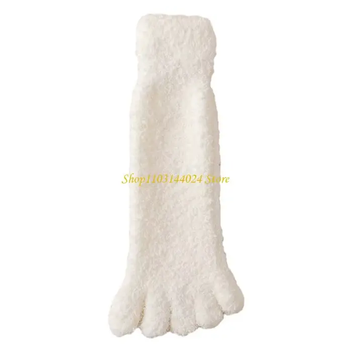 N5KE – chaussettes d'hiver à bout pelucheux pour femmes, chaussettes à cinq doigts en fourrure pour 