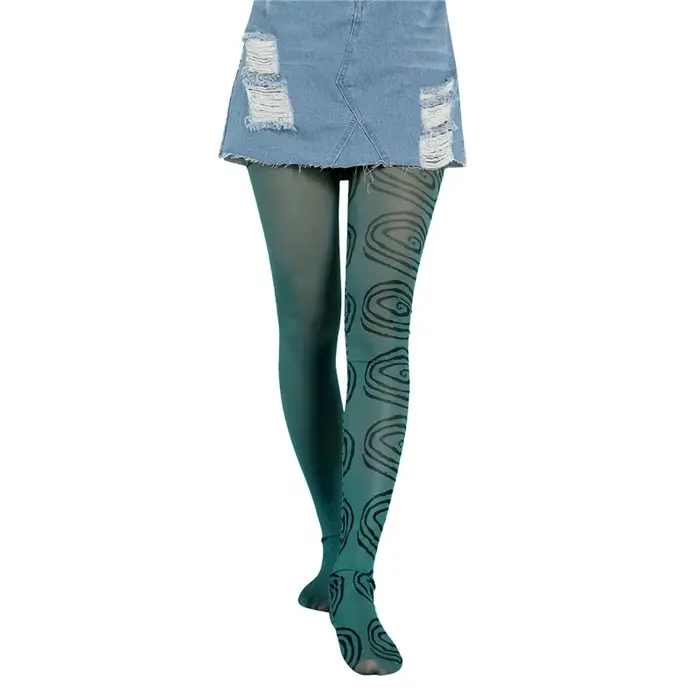 Xingqing y2k collants femmes été automne Vintage longs bas chaussettes E filles impression Leggings 
