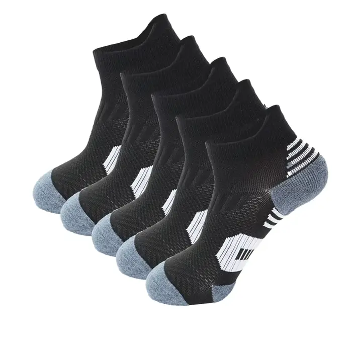5 paires de chaussettes de printemps pour hommes, chaussettes de sport en tricot épais, Fitness en p