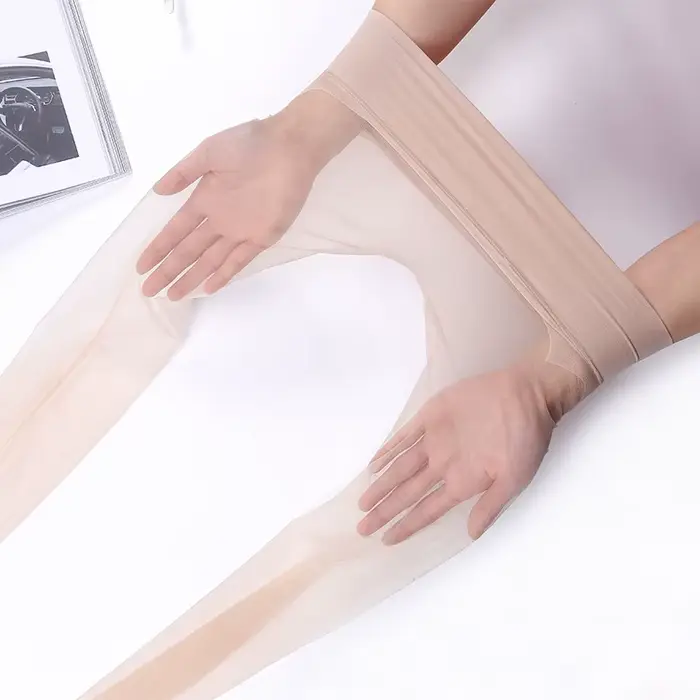 Nouveau collants 2D pour femmes collants sans couture collants en Nylon Transparent Ultra-mince bas 