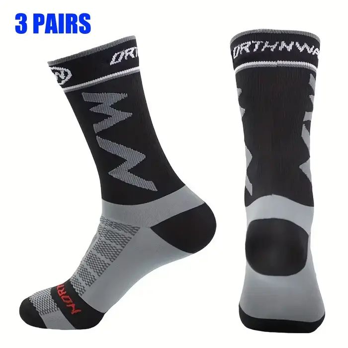 3 paires de chaussettes de sport respirantes de haute qualité, adaptées à la course à pied, au cycli