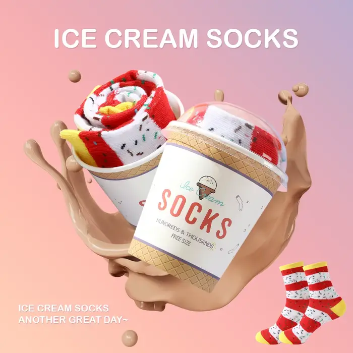 1 paire de chaussettes mi-longues pour hommes et femmes, boîte à gobelets en papier cadeau drôle de 
