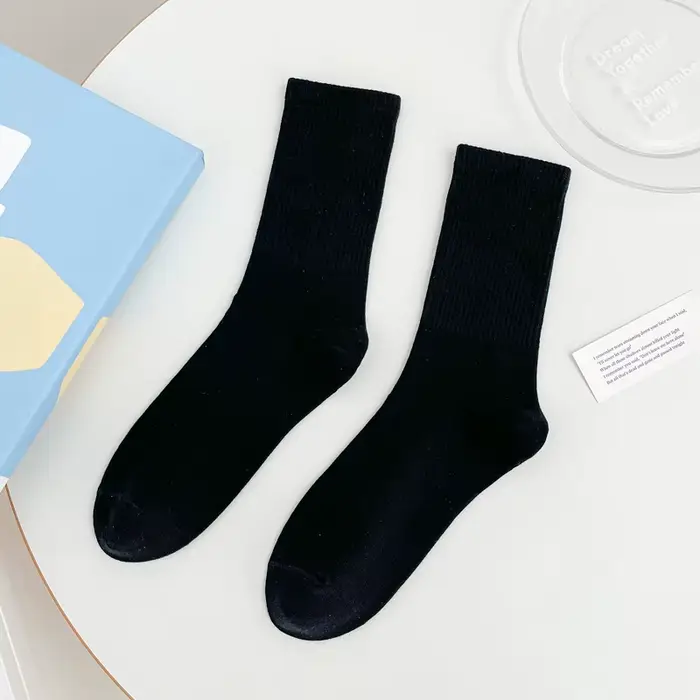 Chaussettes colorées pour femmes, tendance sportive, style dopamine, respirantes, en coton, simples,