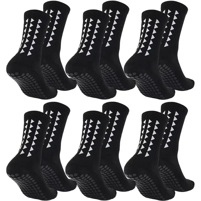6 paires hommes femmes football grip chaussettes serviette bas sport chaussettes rugby football cycl