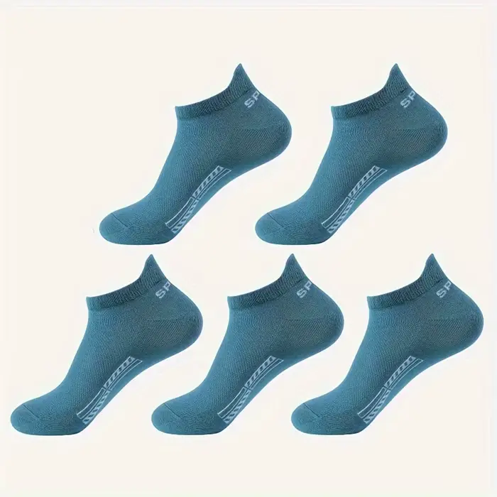 5/10 paires coton hommes chaussettes courtes équipage cheville respirant maille sport décontracté fe