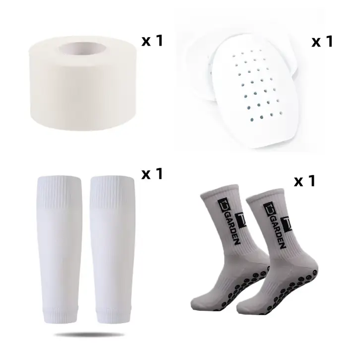 Ensemble de sport unisexe 4 pièces - Chaussettes de performance, manchons de compression et collants