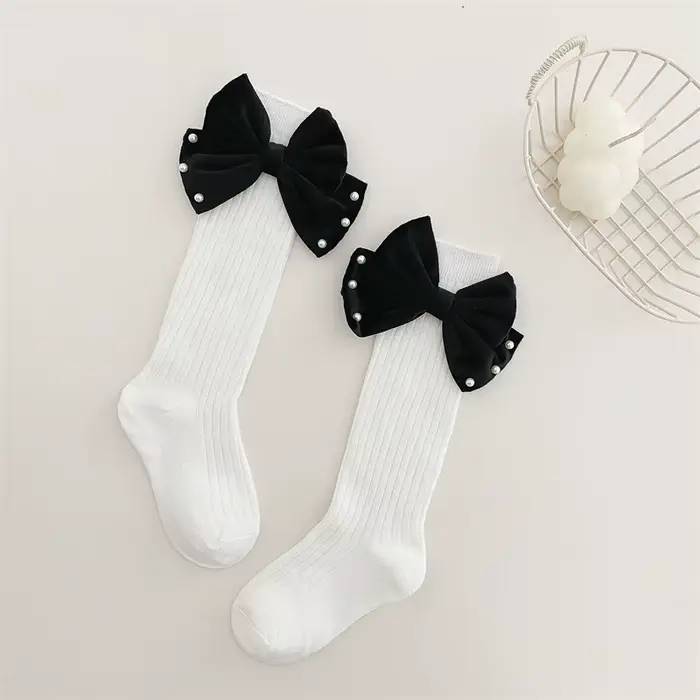 Chaussettes pour filles, bas en soie, chaussettes de princesse en dentelle pour enfants, chaussettes