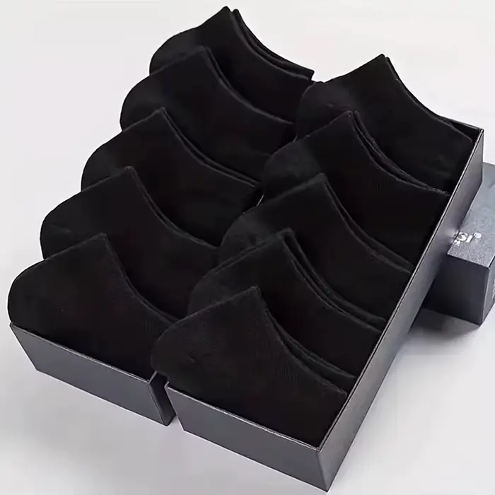 Chaussettes pour hommes printemps été mince respirant doux polyester coton