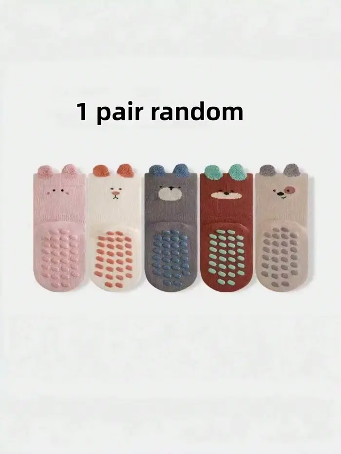 1/6 paires de chaussettes pour bébé pour le printemps et l'automne, jolies chaussettes antidérapante