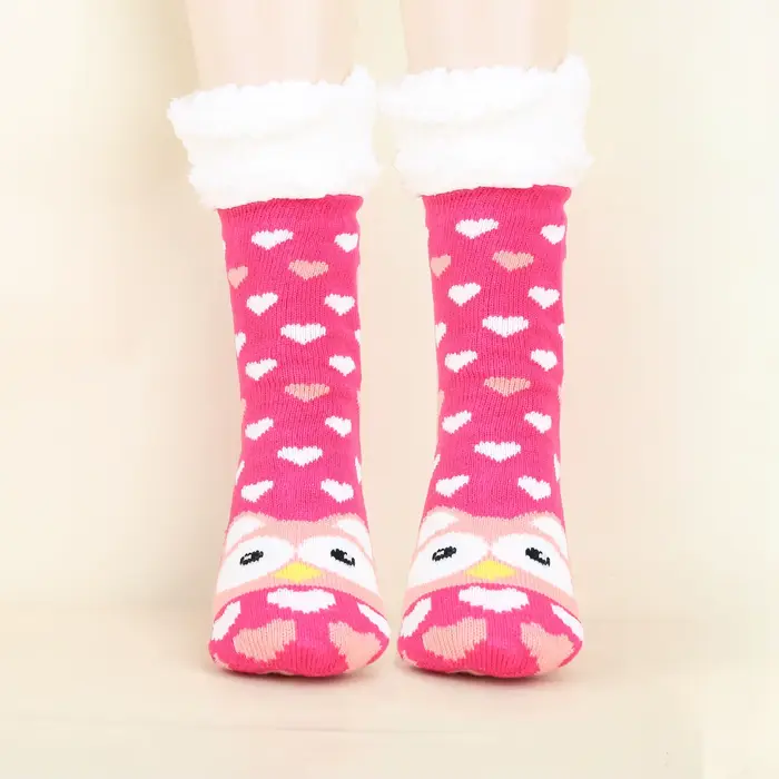 Chaussette femme printemps été épaissi polaire maison tapis de couchage chaussettes noël confortable