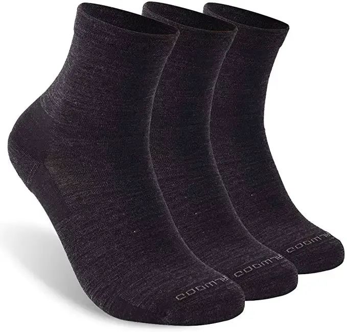 ZEALWOOD 3 paires de chaussettes de course en laine mérinos pour hommes et femmes, série Lifestyle, 