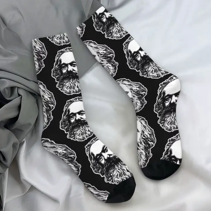 Chaussettes Karl Marx Marx coordonnantes pour hommes, bas el et Lénine, design Harajuku, haute quali
