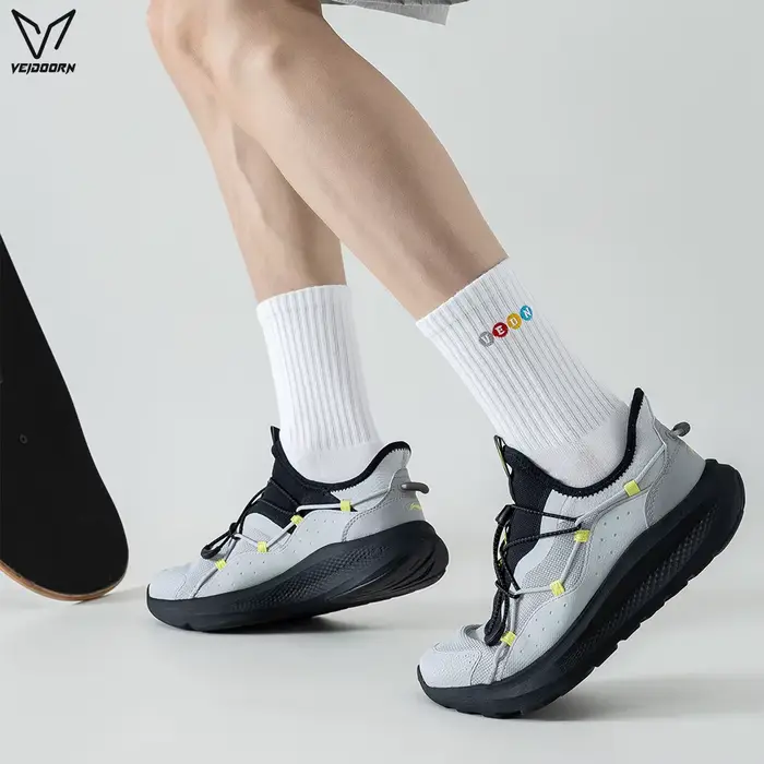 2025 Veidoorn chaussettes de sport hommes femmes coton peigné athlétique rembourré respirant élastique