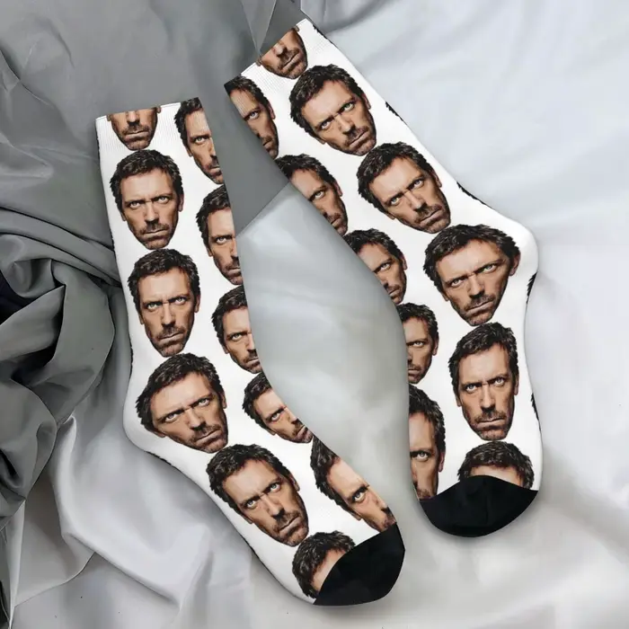 Dr. Gregory House chaussettes automne télévision américaine bas drôle hommes qualité chaussettes gra