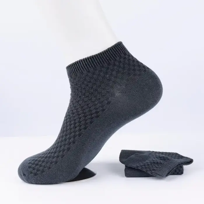Chaussettes en Fiber de bambou pour hommes et femmes, chaussettes déodorantes, Tube haut, solides, r