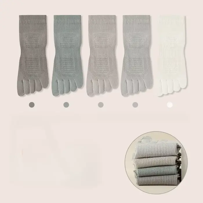 Chaussettes à cinq doigts pour hommes, chaussettes Parker en maille d'été, doigts dans, chaussettes 