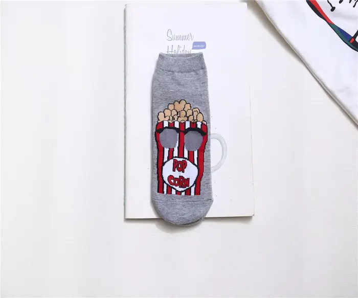 Femmes chaussettes automne hiver heureux mignon chaussettes courte cheville femme Harajuku Sox nourr
