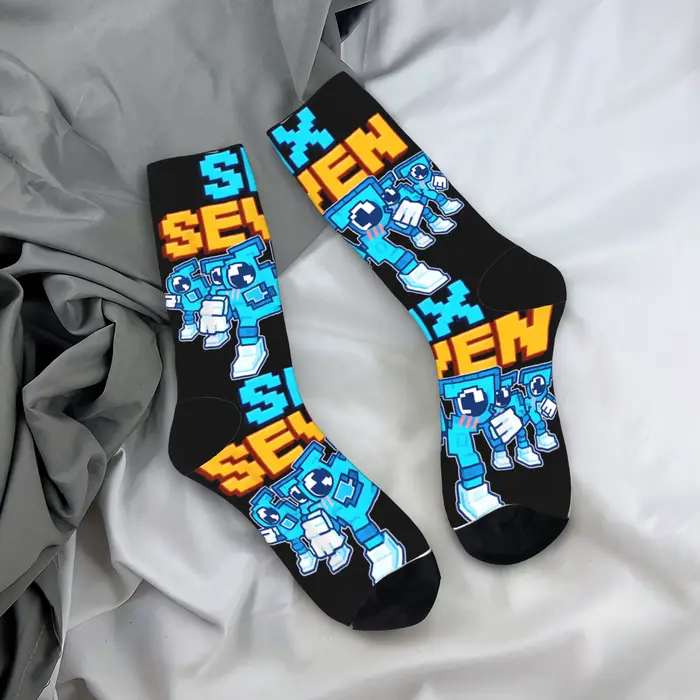 67 Six Seven drôle italien Brainrot enfants jeu Meme chaussettes automne chaussettes antidérapantes 