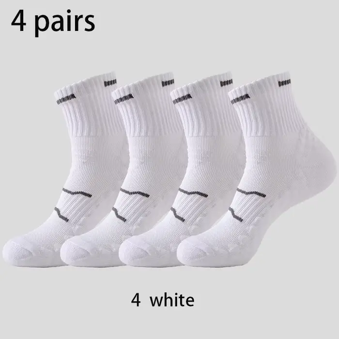 4 paires de chaussettes de sport Pro Performance – respirantes, rembourrées, antidérapantes pour la