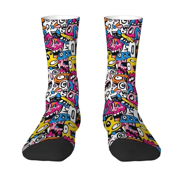 Chaussettes pour hommes style graffiti de rue