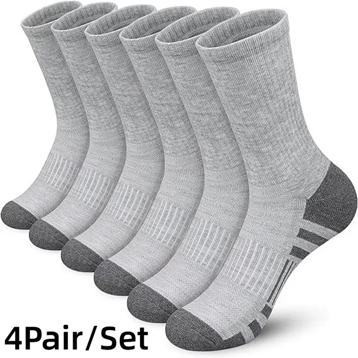 Chaussettes de randonnée respirantes anti-ampoules en maille pour hommes, avec coussinets, pour la r