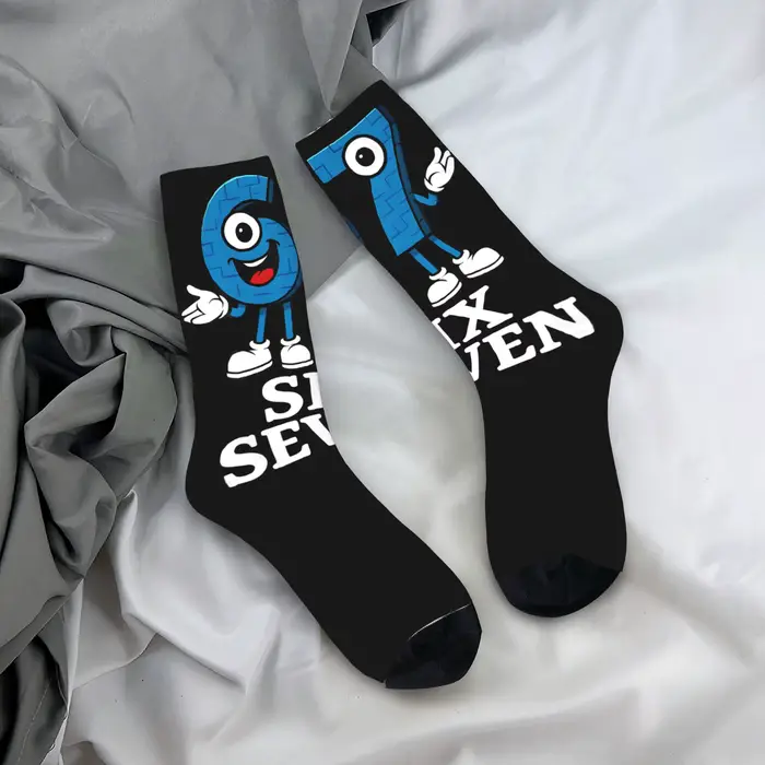67 Six Seven 6-7 chaussettes habillées imprimées cerveau italien drôles Merch pour un usage quotidie
