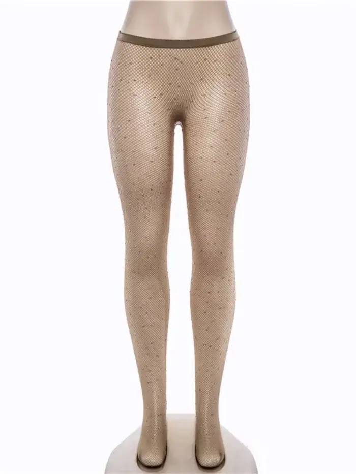 Bas résille brillants pour femmes, collants sexy, collants amincissants, tenue de club, accessoires 