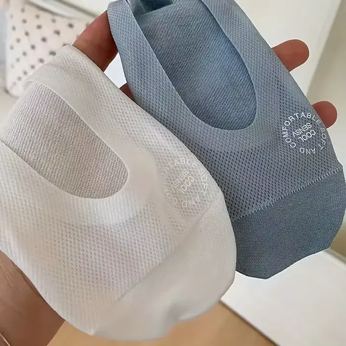 4 paires de chaussettes invisibles en maille respirante pour femmes