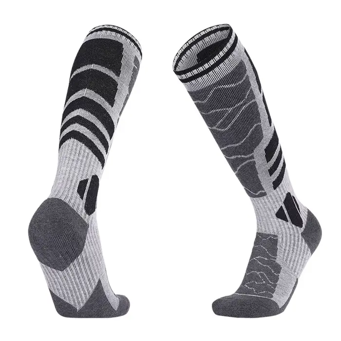 1 paire laine mérinos coton hiver hommes chaussettes de Ski chaudes plus épais sport Snowboard cycli