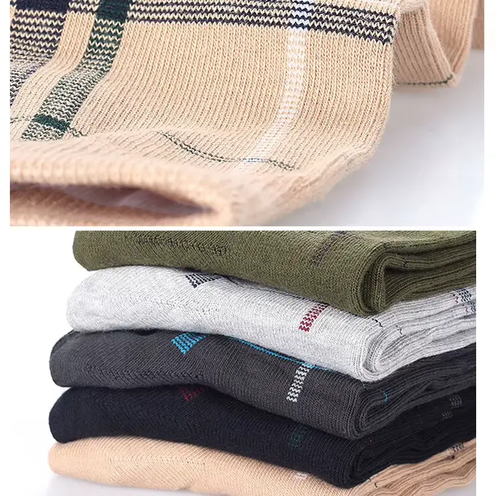 Chaussettes respirantes en coton doux pour hommes, longues, décontractées, saines, robe d'équipage de mariage, cadeau masculin, lot de 5 paires