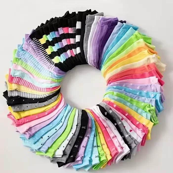 10/20 paires de chaussettes imprimées cœur