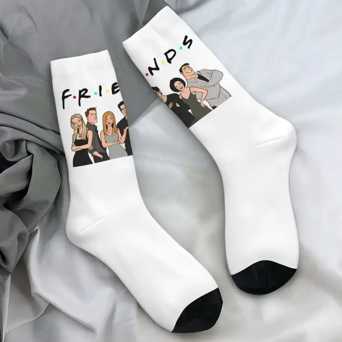 FRIENDS-Chaussettes Coréennes TV Uco, Chaussettes de Couple Antidérapantes, Respirantes, Graphiques,