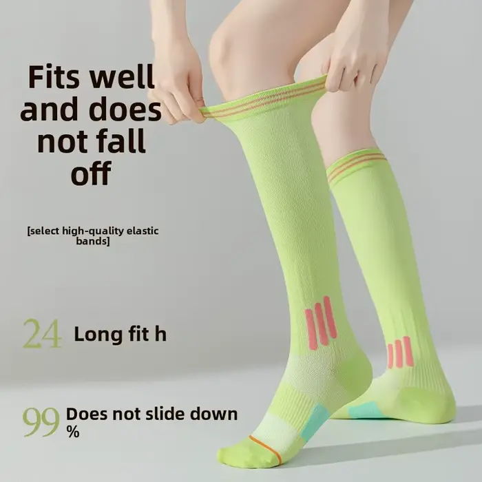 Chaussettes de sport à compression haute pour femmes, 1/6 paire, évacuation de l'humidité, anti-odeur, antibactériennes, pour Fitness, course à pied, Yoga, toutes saisons