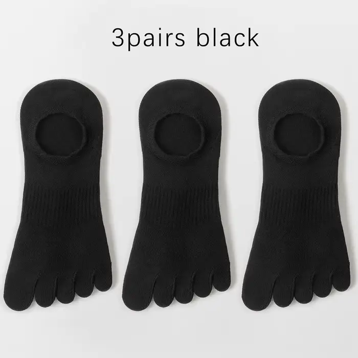 3 ‌   Paires de chaussettes anti-odeur respirantes à 5 orteils pour hommes – Chaussettes d'été en ma