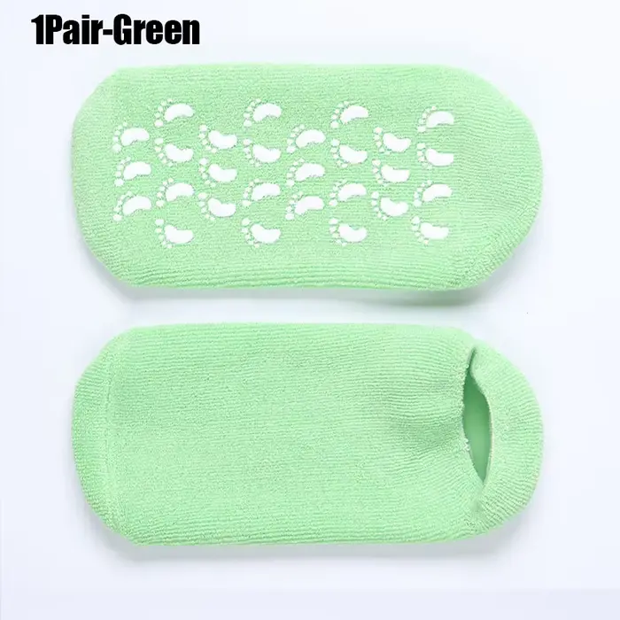 Une paire de chaussettes en Gel pour adoucir les pieds rugueux, secs et craquelés, lavables et réuti