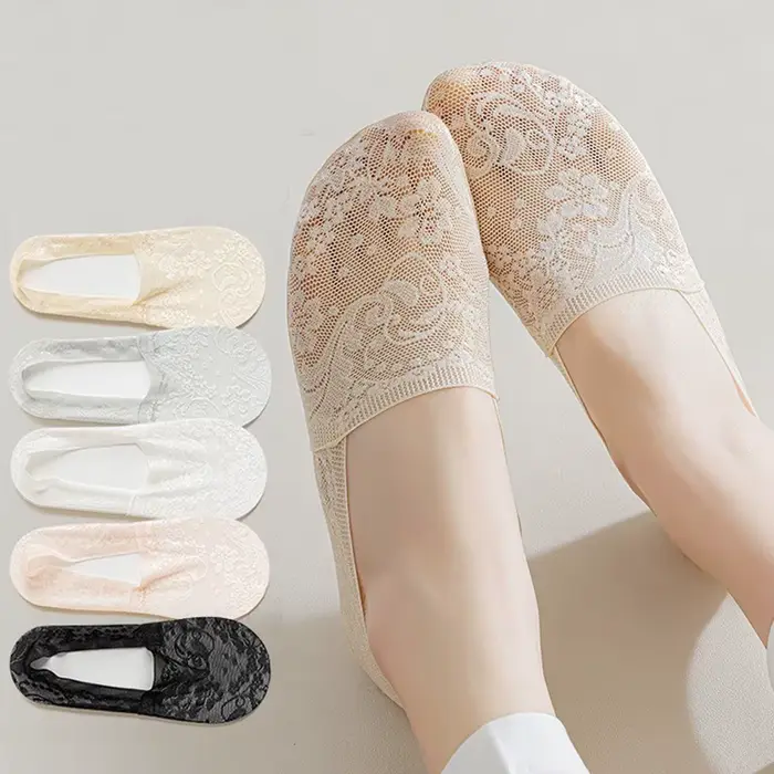 Chaussettes Bateau en Dentelle pour Femme