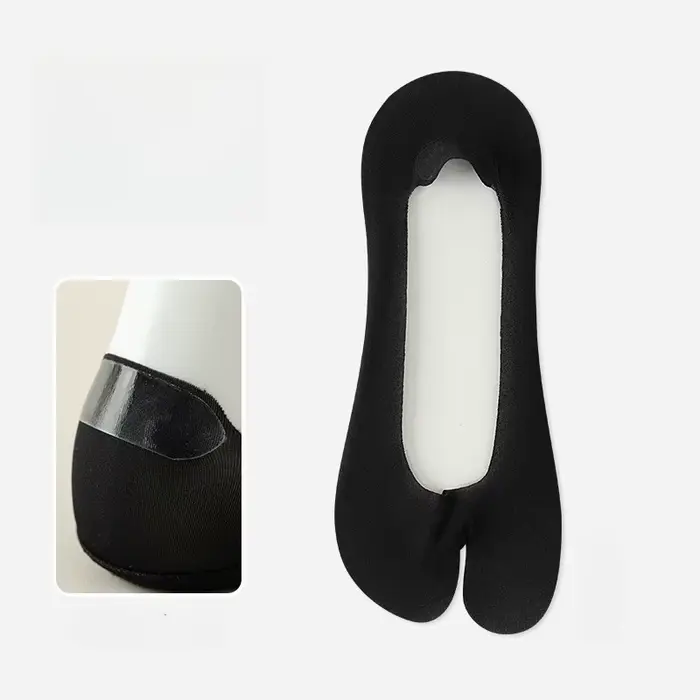 Chaussettes bateau invisibles fines et respirantes pour femmes, chaussettes Tabi antidérapantes en S