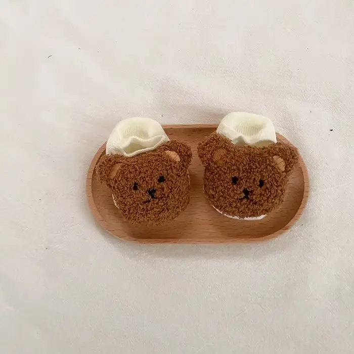 Nouveau bébé chaussettes courtes nouveau-né dessin animé ours chaussette enfants doux bateau chausse