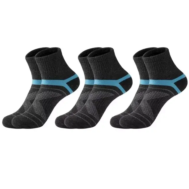 3/5/10/20 paires Lot chaussettes pour hommes chaussettes de sport noires décontracté course automne