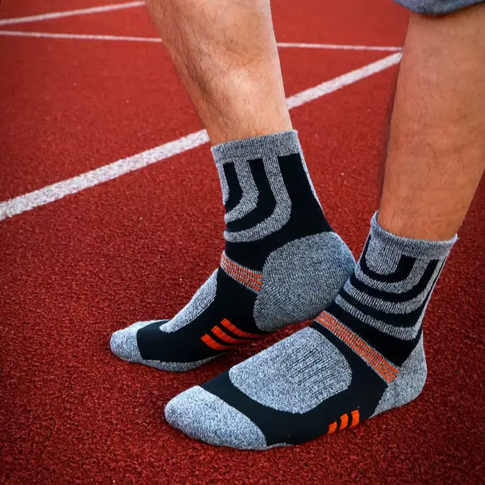 Chaussettes de course thermiques pour hommes, chaussettes de serviette épaisses, chaussettes de spor
