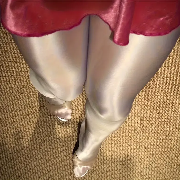 Bas de luxe brillants à l'huile pour femmes, collants de couleur unie, tissu épais en tricot, coutur
